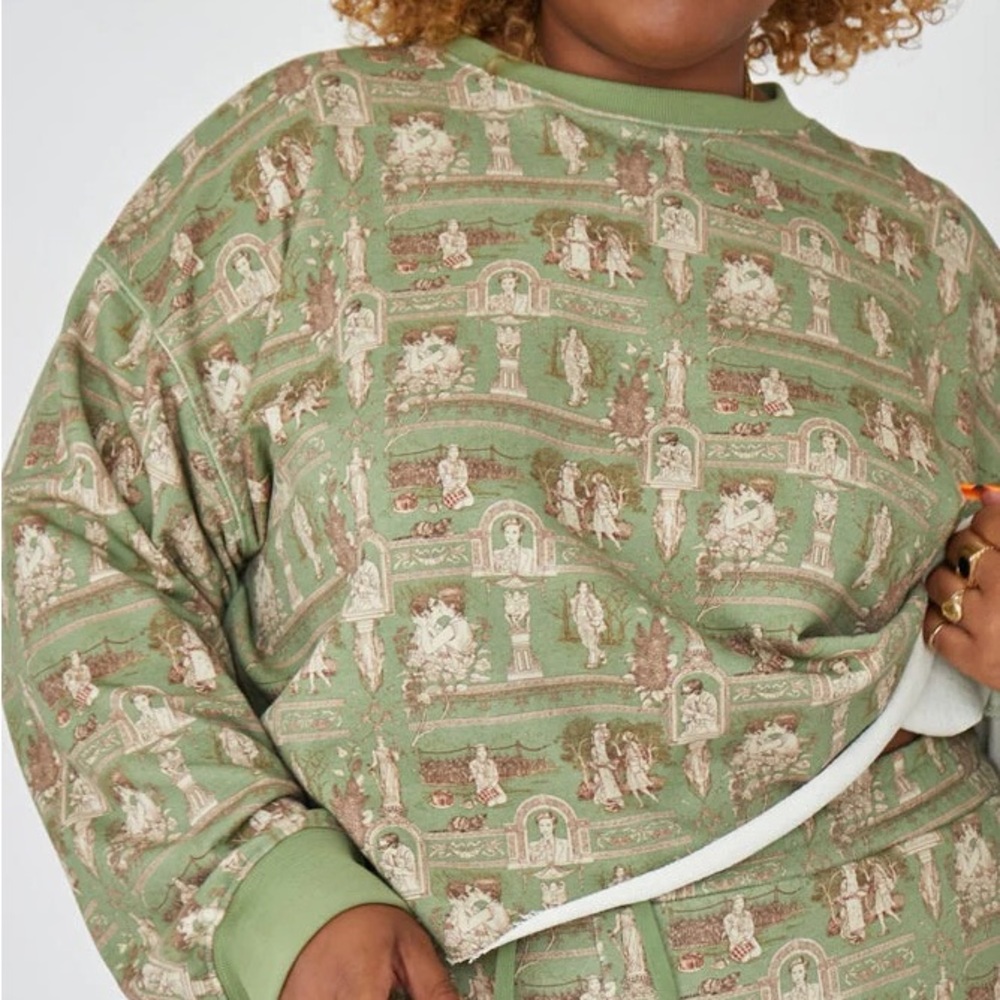 Rachel Antonoff Helen Crewneck Miranda Toile XXL